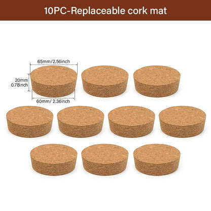 Round Wood Cork Pin Cushion Octagon Rosewood Base Insertion Storage Tools| WUTA