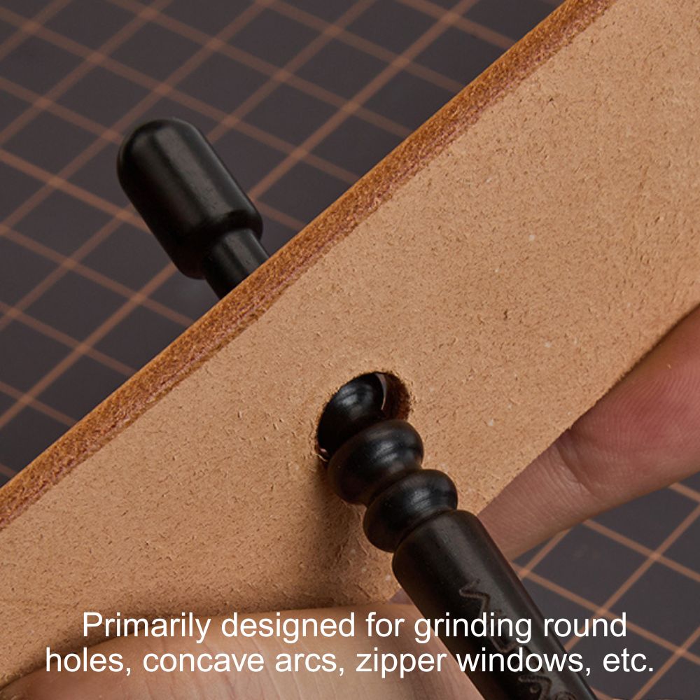 Upgrade Leather Edge Burnisher Ebony Black Wood Leather Polishing Tool Polishing Sticker  | WUTA