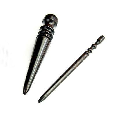 High Density Ebony Black Wood Leather Edge Burnisher Slicker | WUTA