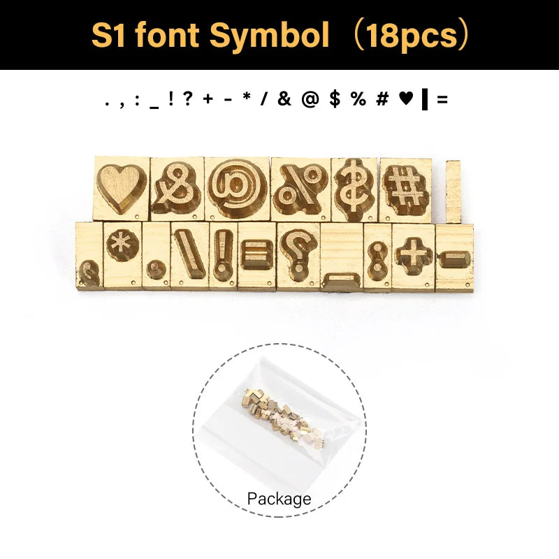 Brass Stamping Letters Kits Numbers Alphabets Symbols Characters Embossing Molds Leather Stamping Tool | WUTA