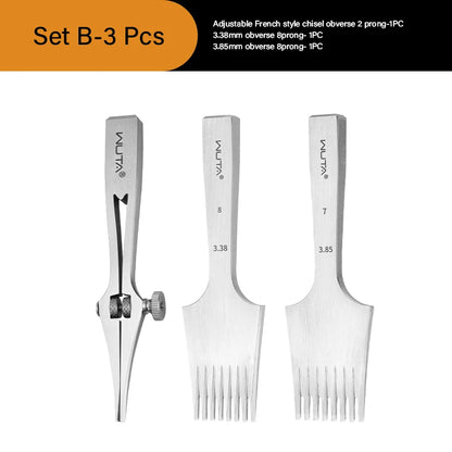 Newest Leather Chisel Punch French Style Pricking Iron Punching Tool 1.92-6.75mm|WUTA