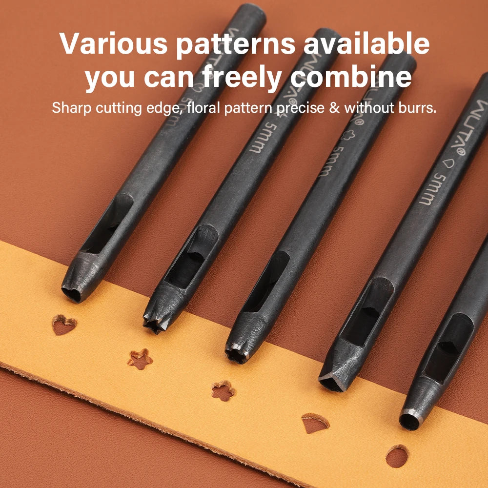 5mm Flower Leather Belt Hole Puncher DIY Craft for Leather| WUTA