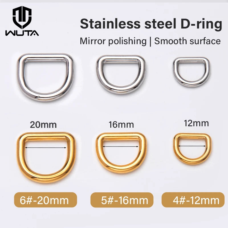 Stainless Steel No Interface Brass D Ring Buckle Dog Collar Ring| WUTA