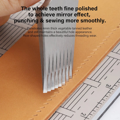 Newest Leather Chisel Punch French Style Pricking Iron Punching Tool 1.92-6.75mm|WUTA