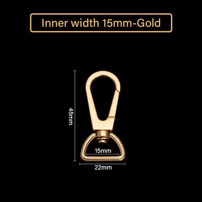 WUTA 1pcs Leather Snap Hook Swivel Clips Metal Buckle Strap Lobster Clasps Push Gate Handbags Hardware Purse Making Accessories