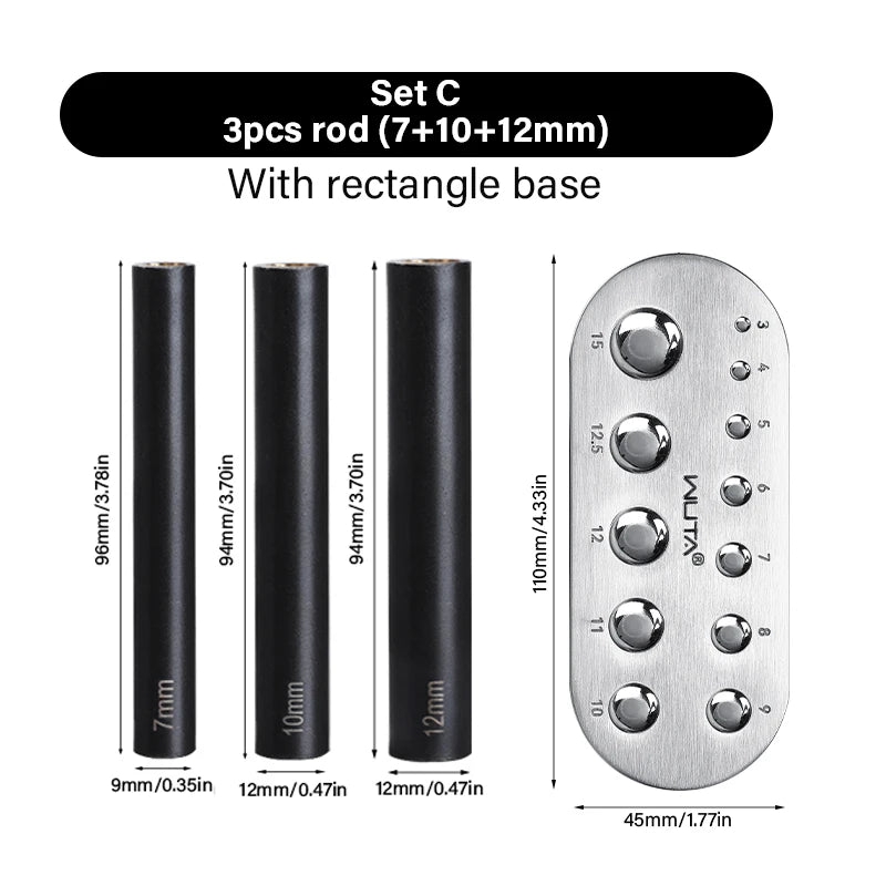 Mushroom Nail Setter Domed Rivets Fixing Punch Setting Tool | WUTA