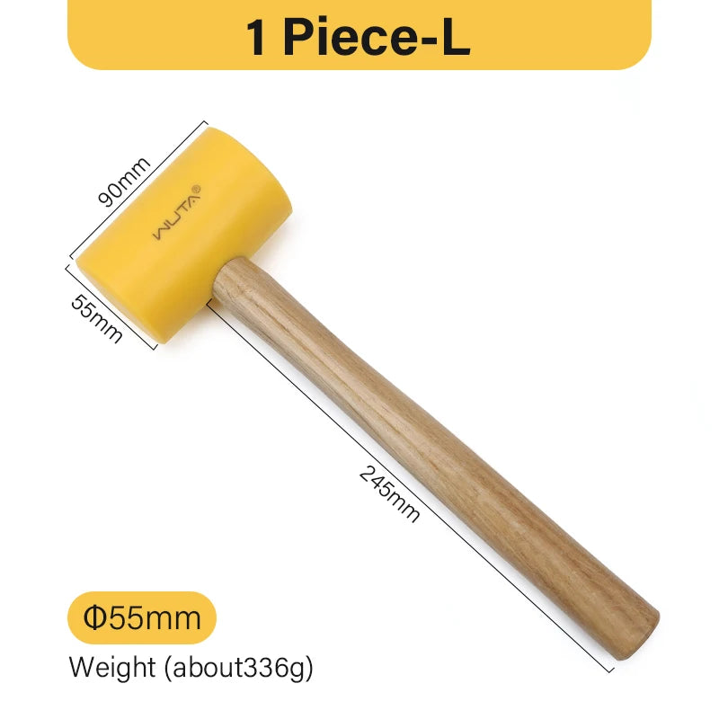 Yellow Glue Hammer Leather Craft Hammer Carving Tool 46mm 55mm|WUTA