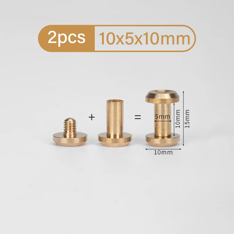 Solid Brass Chicago Screws Nail Concave Head Rivets Durable| WUTA