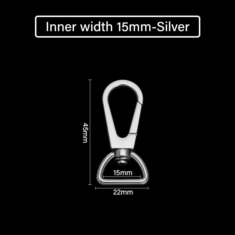 WUTA 1pcs Leather Snap Hook Swivel Clips Metal Buckle Strap Lobster Clasps Push Gate Handbags Hardware Purse Making Accessories