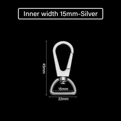 WUTA 1pcs Leather Snap Hook Swivel Clips Metal Buckle Strap Lobster Clasps Push Gate Handbags Hardware Purse Making Accessories