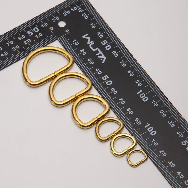 Open Brass D Ring Buckle Dog Collar Strap Hand Bag Purse Belt Sewing Keychains  | WUTA