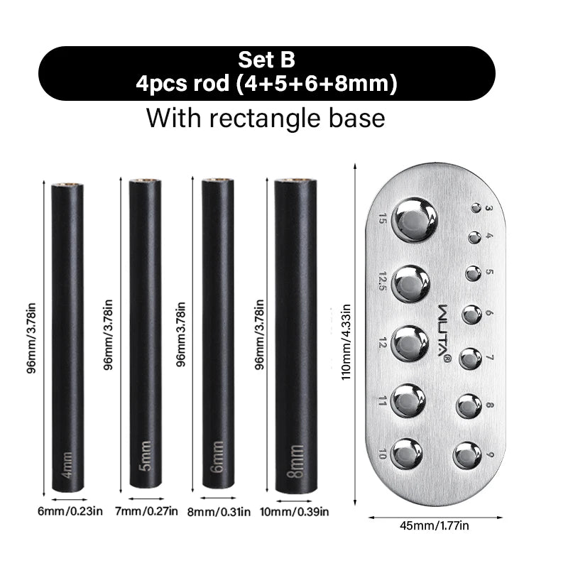 Mushroom Nail Setter Domed Rivets Fixing Punch Setting Tool | WUTA