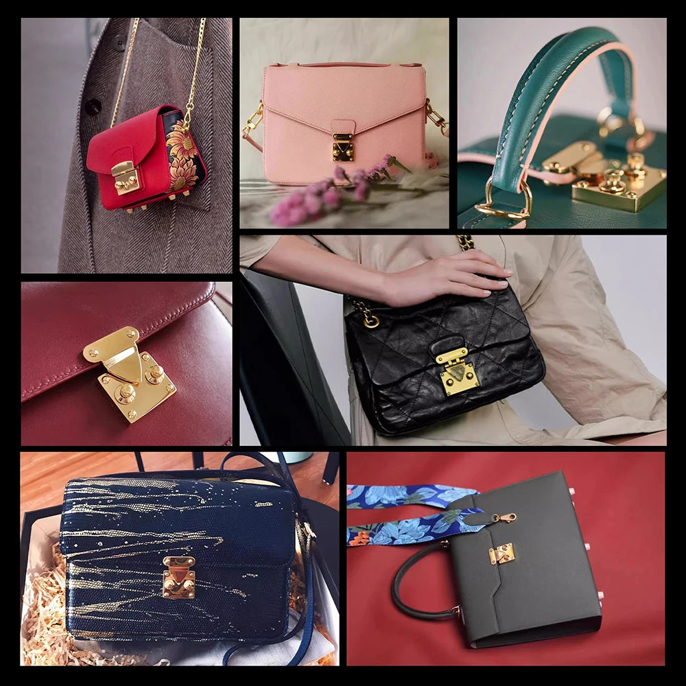 Stainless Steel Knob Lock & Spring Clasp for DIY Leather Bags | WUTA