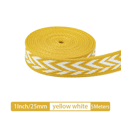 5M Arrow Pattern Cotton Webbing Replacement Shoulder Strap for Crossbody Bag |WUTA