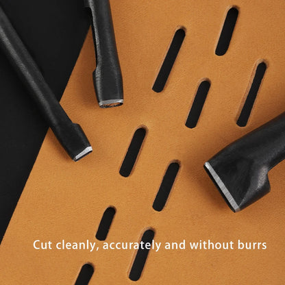 Oblong Punch Tools Set Leather Belt Hole Puncher Oval Hole Watch Band Flat Punches|WUTA