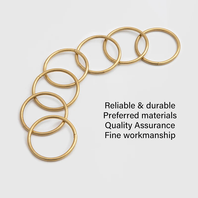 Solid Brass Key Holder Rings Hook Hardware Split Ring Round Key Holder  | WUTA