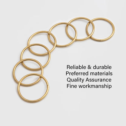 Solid Brass Key Holder Rings Hook Hardware Split Ring Round Key Holder  | WUTA