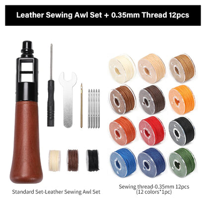 Leather Sewing Awl  Kit Leathercraft Stitch Awl Tool Set | WUTA