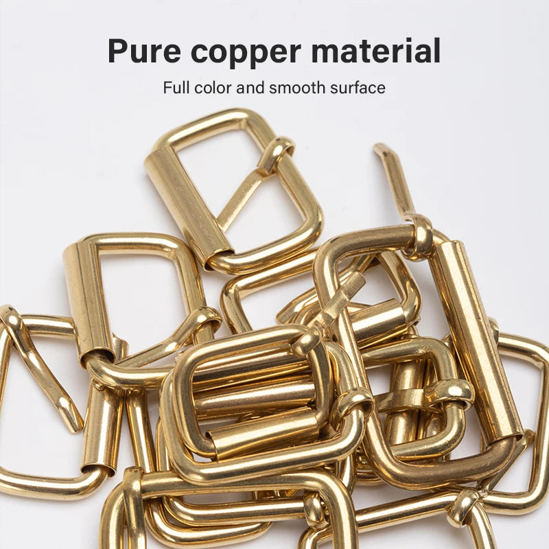 Senior Solid Brass Belt Buckle Center Bar Roller Buckle | WUTA