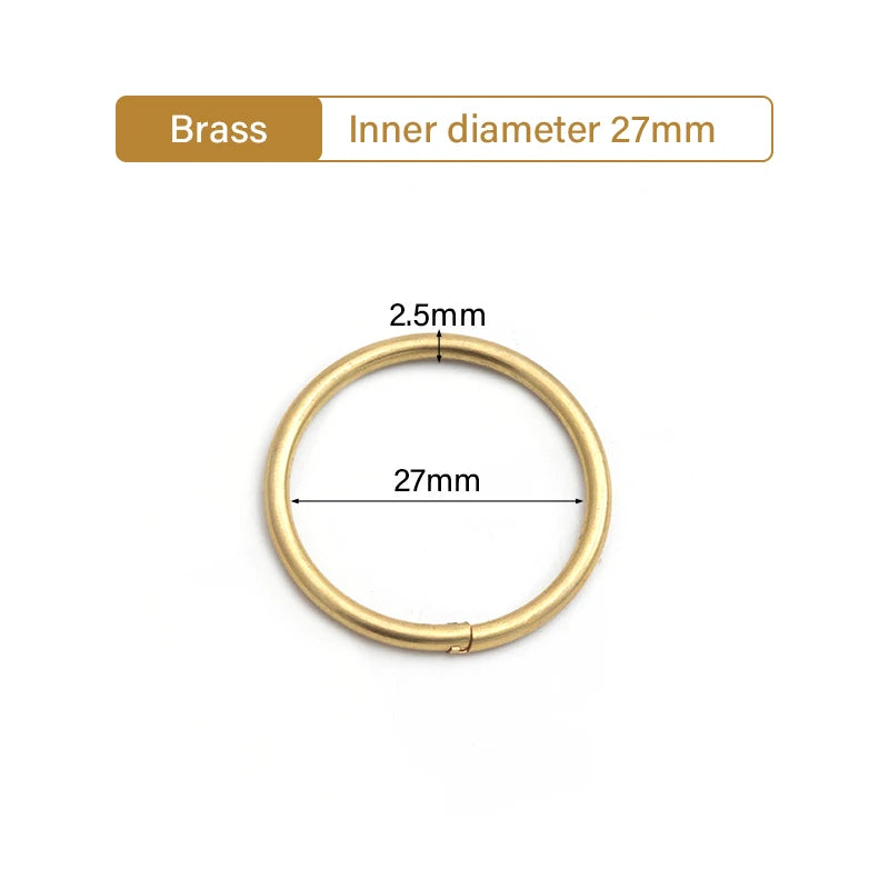 Solid Brass Key Holder Rings Hook Hardware Split Ring Round Key Holder  | WUTA
