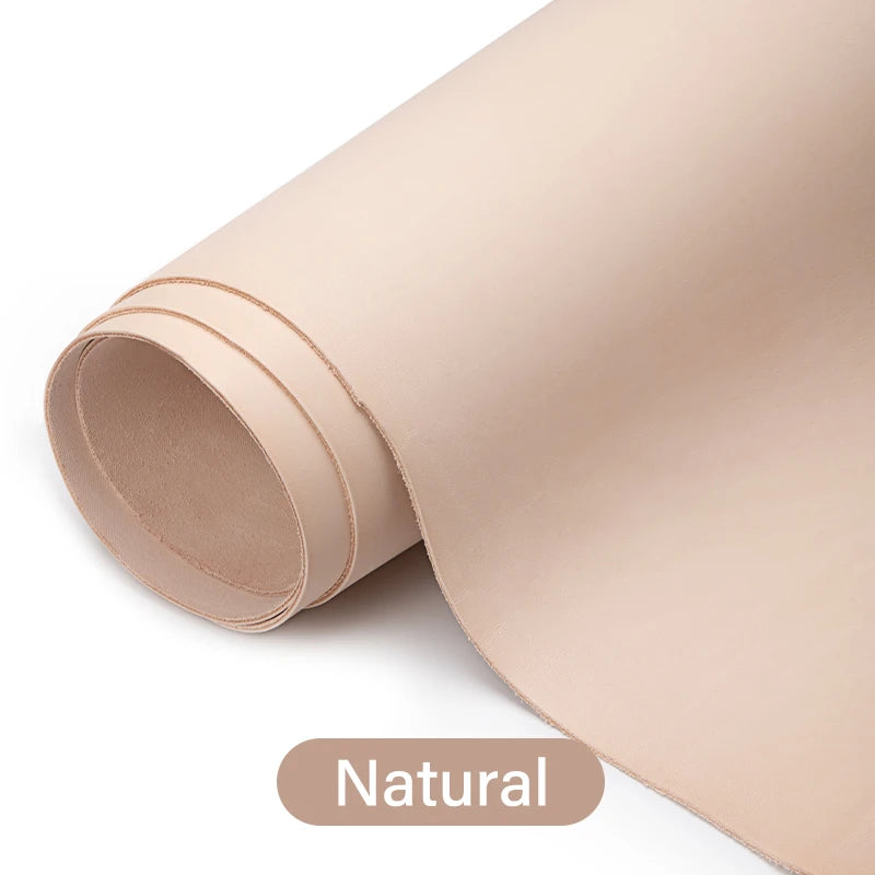 Full Grain Drum Dyed Vegetable Tanned Cowhide Skin Pre-cut Vachetta Leather|WUTA