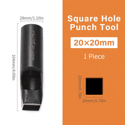 Square Leather Hole Punch Set Oblong Punching Tool | WUTA