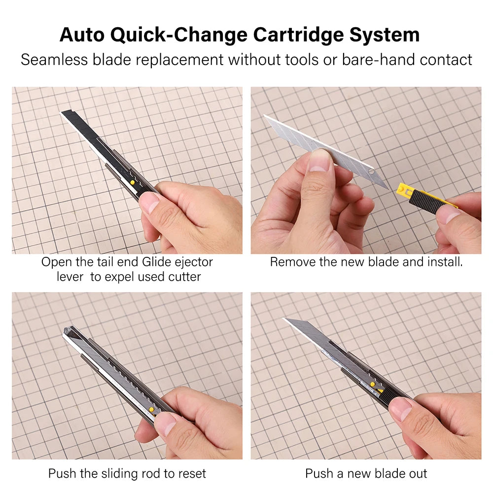 Retractable Blade Utility Knife Leather Cutter Paper Pen Engraving Knives | WUTA