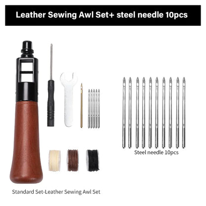Leather Sewing Awl  Kit Leathercraft Stitch Awl Tool Set | WUTA