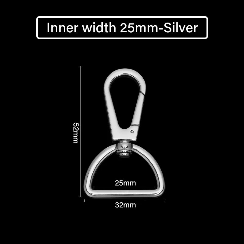 WUTA 1pcs Leather Snap Hook Swivel Clips Metal Buckle Strap Lobster Clasps Push Gate Handbags Hardware Purse Making Accessories