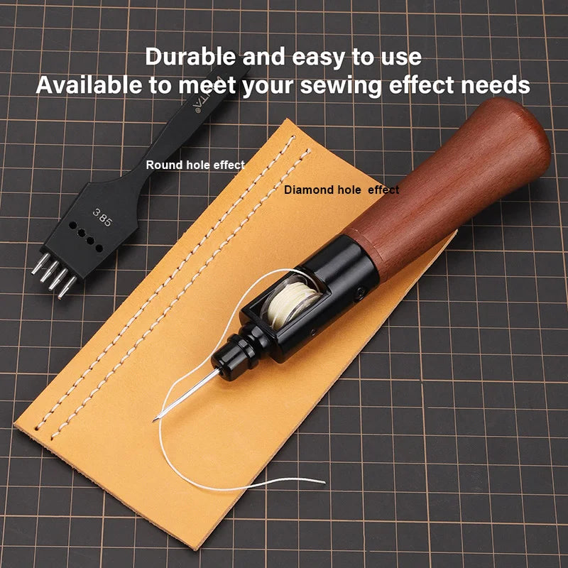 Leather Sewing Awl  Kit Leathercraft Stitch Awl Tool Set | WUTA