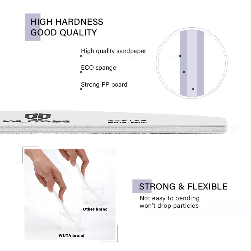 Sanding Sticks Leather Edge Polishing Board 100/240 Grit Reusable Craft Tool|WUTA