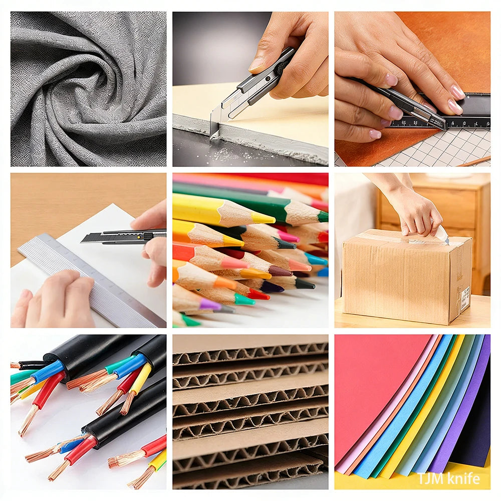 Retractable Blade Utility Knife Leather Cutter Paper Pen Engraving Knives | WUTA