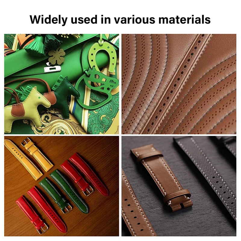 WUTA Basic 5-8 Pcs Black Leather Oval Hole Punch Set Sharp Watch Strap Punching Kit Belt Brand Puncher DIY Craft Leather Tools