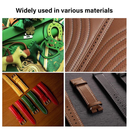 WUTA Basic 5-8 Pcs Black Leather Oval Hole Punch Set Sharp Watch Strap Punching Kit Belt Brand Puncher DIY Craft Leather Tools