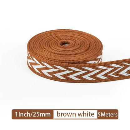 5M Arrow Pattern Cotton Webbing Replacement Shoulder Strap for Crossbody Bag |WUTA