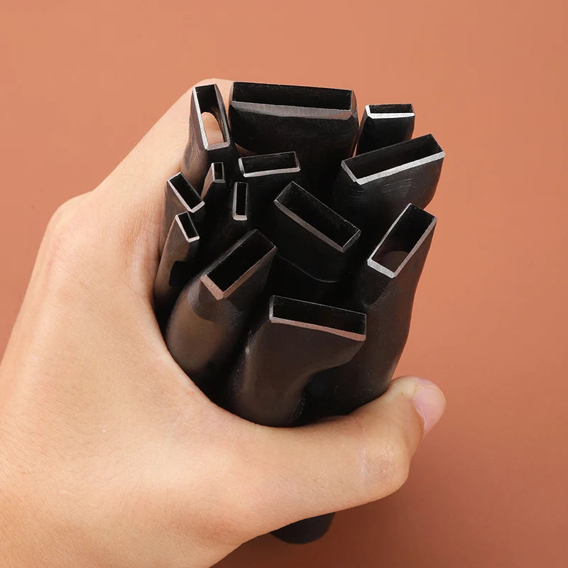 WUTA 1pc Anti-Rust Leather Hollow Punch Rectangle Slot Puncher Oblong Hole Cutter