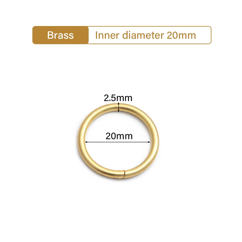 Solid Brass Key Holder Rings Hook Hardware Split Ring Round Key Holder  | WUTA