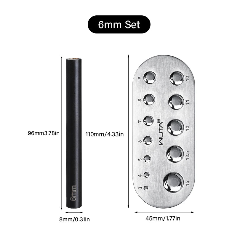 Mushroom Nail Setter Domed Rivets Fixing Punch Setting Tool | WUTA
