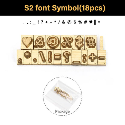 Brass Stamping Letters Kits Numbers Alphabets Symbols Characters Embossing Molds Leather Stamping Tool | WUTA