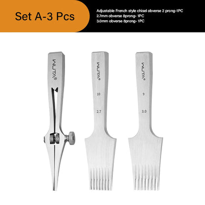 Newest Leather Chisel Punch French Style Pricking Iron Punching Tool 1.92-6.75mm|WUTA