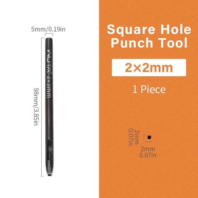Square Punch Set Square Leather Hole Punch Set Oblong Punching Tool | WUTA – WUTA LEATHER