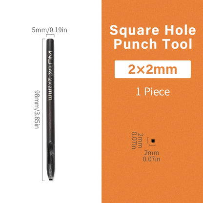 Square Leather Hole Punch Set Oblong Punching Tool | WUTA