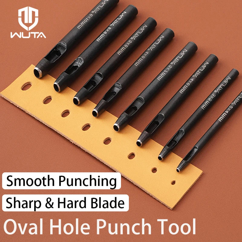 Oval Hole Punch Leather Punching Craft Sharp Strike Drill Tools | WUTA