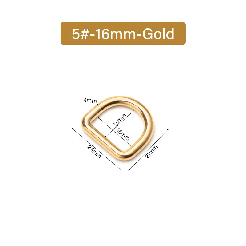 Stainless Steel No Interface Brass D Ring Buckle Dog Collar Ring| WUTA