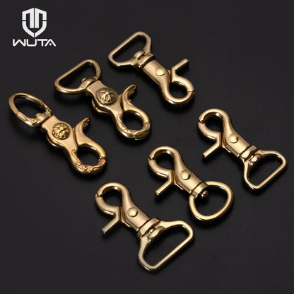 Brass Leather Snap Hook Lobster Clasps Swivel Clips|WUTA
