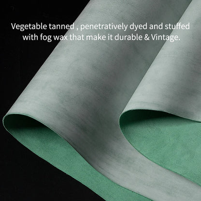 Genuine Leather Vegetable Tanned Leather Fog Wax Full Grain Leather| WUTA
