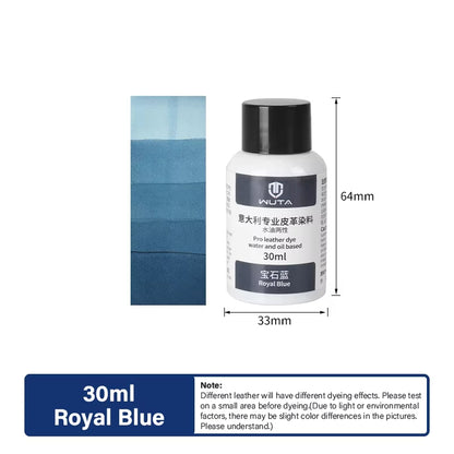 WUTA 30ml Italy Pro Leather Dye Water & oil Based Penetrating,Permanent Dye DIY Coloring Uncoated Leather for Shoe Boot Belt Bag
