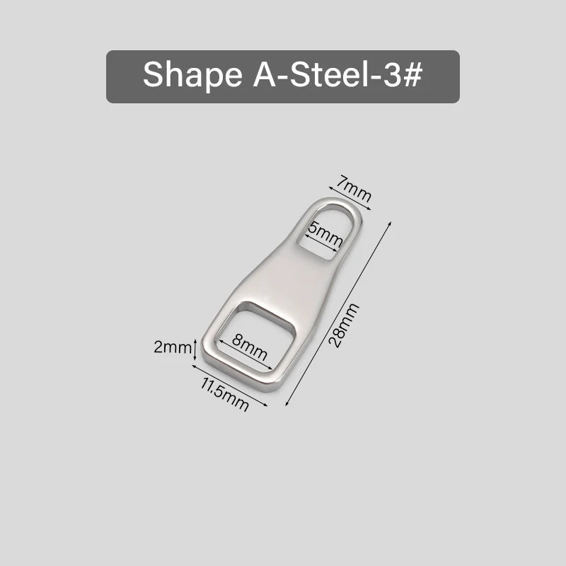 Stainless Steel Zipper Head Replacement Slider DIY Repair Kit|WUTA