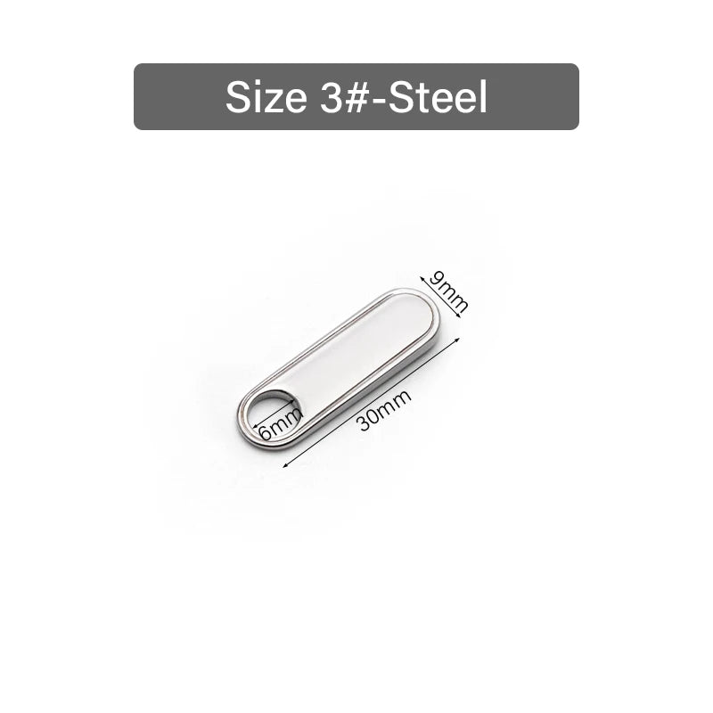 Stainless Steel Long Oval Zipper Puller Easy Zipper Head | WUTA