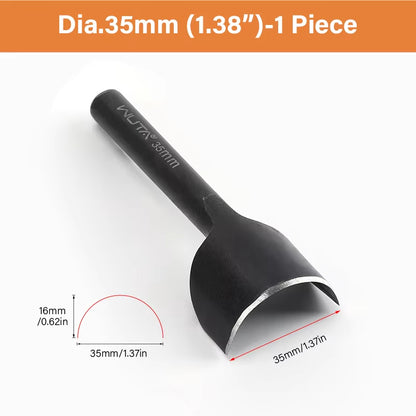 WUTA 1Pc Half-Round Punch Arc-Shaped Clear Sharp Punch Leather Craft Cutter Strap Anti-rust Tool